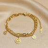 Wholesale Nonfading Titanium Steel Women's Bracelet With Diamond Fourleaf Clover Design And Electroplating Treatment