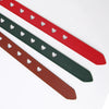 Wholesale Nonperforated Love Hollow Decorative Belt For Women Made Of Imitation Leather With Alloy Buckle