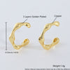 Wholesale Nonpierced Ear Bone Clip And Ear Clip Set Copper Geometric U Shape Electroplated Minimalist Style