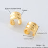 Wholesale Nonpierced Ear Bone Clip And Ear Clip Set Copper Geometric U Shape Electroplated Minimalist Style