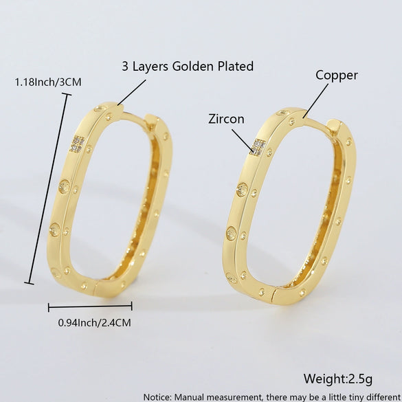 Wholesale Nonpierced Ear Bone Clip And Ear Clip Set Copper Geometric U Shape Electroplated Minimalist Style
