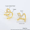 Wholesale Nonpierced Ear Bone Clip And Ear Clip Set Copper Geometric U Shape Electroplated Minimalist Style