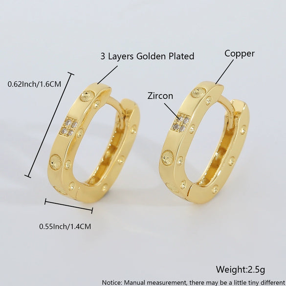 Wholesale Nonpierced Ear Bone Clip And Ear Clip Set Copper Geometric U Shape Electroplated Minimalist Style
