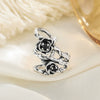 Wholesale Nonpierced Ear Cuff Copper Dark Thorn Rose Flower Electroplated For Women