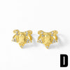 Wholesale Nonpiercing Ear Clip Jewelry Copper Geometric Light Luxury Electroplated Earrings