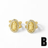 Wholesale Nonpiercing Ear Clip Jewelry Copper Geometric Light Luxury Electroplated Earrings