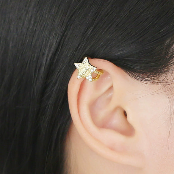 Wholesale Nonpiercing Ear Clip Jewelry Copper Geometric Light Luxury Electroplated Earrings