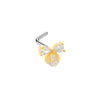 Wholesale Nose Nail Stainless Steel Heart Shape Diamond Style
