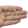 Wholesale Nose Nail Stainless Steel Heart Shape Diamond Style