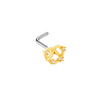 Wholesale Nose Nail Stainless Steel Heart Shape Diamond Style