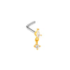 Wholesale Nose Nail Stainless Steel Heart Shape Diamond Style