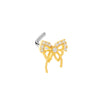 Wholesale Nose Nail Stainless Steel Heart Shape Diamond Style