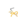 Wholesale Nose Nail Stainless Steel Heart Shape Diamond Style
