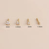 Wholesale Nose Piercing Jewelry Stainless Steel Vacuum Electroplated Gold Geometric Zircon For Women