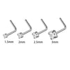 Wholesale Nose Piercing Jewelry Stainless Steel Vacuum Electroplated Gold Geometric Zircon For Women