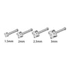 Wholesale Nose Piercing Jewelry Stainless Steel Vacuum Electroplated Gold Geometric Zircon For Women