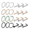 Wholesale Nose Ring And Earring Set Stainless Steel Geometric Style Electroplating Piercing Jewelry