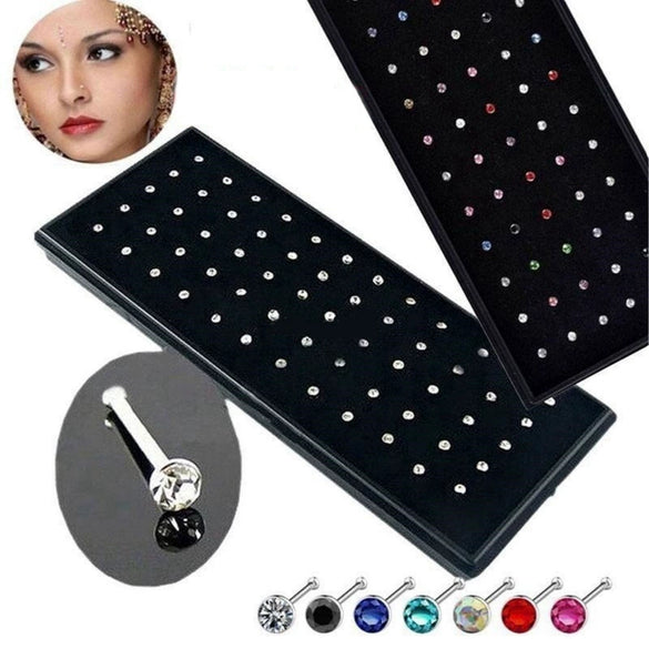 Wholesale Nose Ring Body Piercing Jewelry Stainless Steel Diamond Round For Women