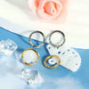 Wholesale Nose Ring G23 Titanium Geometric Style Set With Diamonds