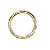 Wholesale Nose Ring G23 Titanium Geometric Style Set With Diamonds
