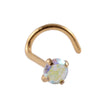 Wholesale Nose Ring Stainless Steel Zircon Clawshaped Fivestar Heart Sshaped Lshaped Straight Rod Electroplated