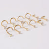 Wholesale Nose Ring Stainless Steel Zircon Clawshaped Fivestar Heart Sshaped Lshaped Straight Rod Electroplated