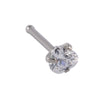 Wholesale Nose Ring Stainless Steel Zircon Clawshaped Fivestar Heart Sshaped Lshaped Straight Rod Electroplated