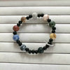 Wholesale Obsidian Beaded Bracelet Handmade Geometric Style Volcanic Stone Unisex