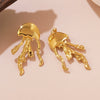 Wholesale Ocean Beach Jellyfish Shaped Stainless Steel Earrings For Women With Stamping Design