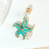 Wholesale Ocean Series Copper Jewelry With Starfish Octopus Animal Zodiac Wave Pattern And Oil Dripping Design For Women