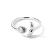 Wholesale Ocean Series Stainless Steel Starfish Shell Ring Jewelry With Electroplating
