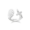 Wholesale Ocean Series Stainless Steel Starfish Shell Ring Jewelry With Electroplating