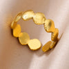 Wholesale Ocean Series Stainless Steel Starfish Shell Ring Jewelry With Electroplating