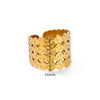 Wholesale Ocean Series Stainless Steel Starfish Shell Ring Jewelry With Electroplating