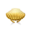Wholesale Ocean Series Stainless Steel Starfish Shell Ring Jewelry With Electroplating