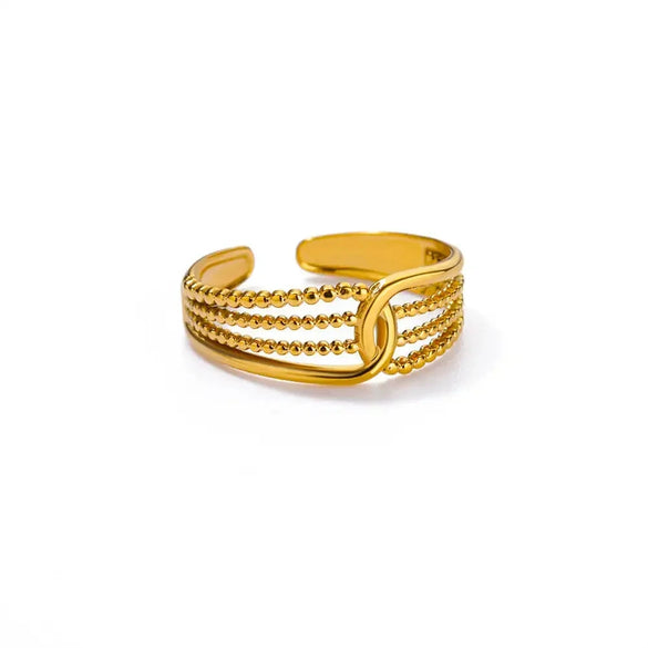 Wholesale Ocean Series Stainless Steel Starfish Shell Ring Jewelry With Electroplating