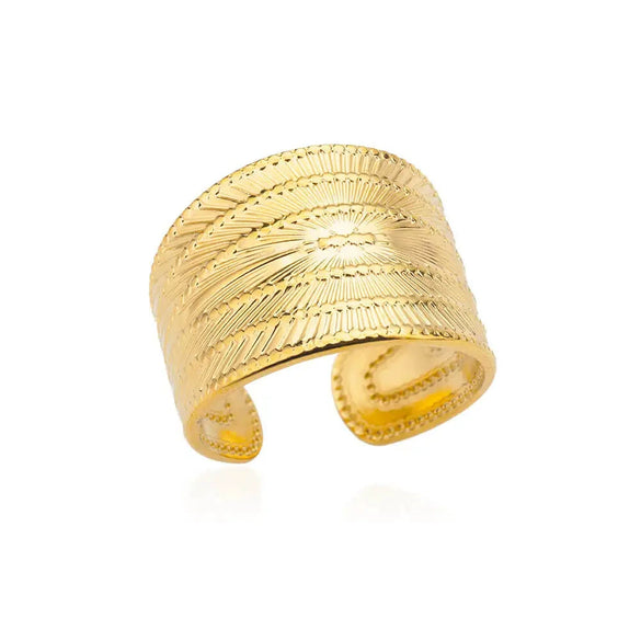 Wholesale Ocean Series Stainless Steel Starfish Shell Ring Jewelry With Electroplating