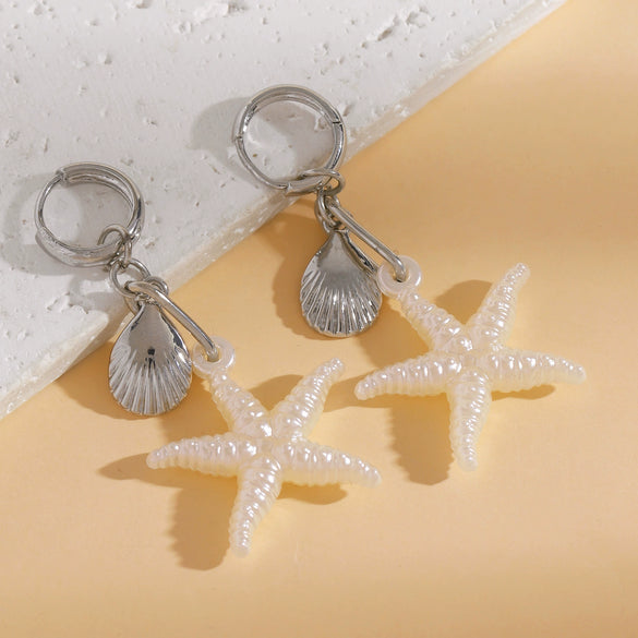Wholesale Ocean Style Animal Zodiac Alloy Earrings 14K Gold Plated For Women