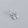 Wholesale Octagonal S925 Sterling Silver Geometric Star Embedded Stacked Earrings For Women With Electroplating