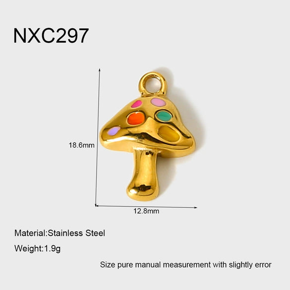 Wholesale Oil Drip Style Envelope Puppy Pattern Stainless Steel Phone Holder Pendant Jewelry Accessories 18K Gold Plated