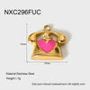 Wholesale Oil Drip Style Envelope Puppy Pattern Stainless Steel Phone Holder Pendant Jewelry Accessories 18K Gold Plated