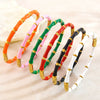 Wholesale Oil Dripping Bamboo Stainless Steel Bracelet With 18K Gold Plating
