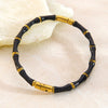 Wholesale Oil Dripping Bamboo Stainless Steel Bracelet With 18K Gold Plating