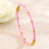 Wholesale Oil Dripping Bamboo Stainless Steel Bracelet With 18K Gold Plating