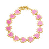 Wholesale Oil Dripping Colorful Heart Shape Copper Bracelet With Electroplating