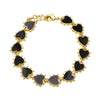 Wholesale Oil Dripping Colorful Heart Shape Copper Bracelet With Electroplating