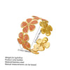 Wholesale Oil Dripping Fiveleaf Flower Stainless Steel Bracelet Jewelry