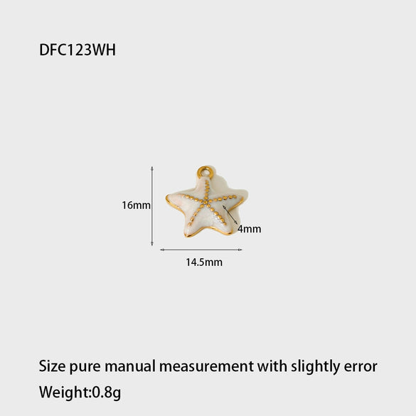 Wholesale Oil Dripping Starfish Stainless Steel Jewelry Accessories For Women Pendant Necklace Bracelet Earrings