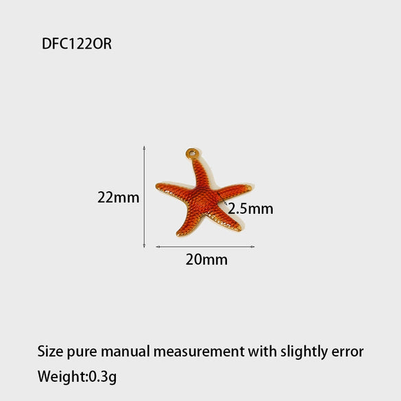 Wholesale Oil Dripping Starfish Stainless Steel Jewelry Accessories For Women Pendant Necklace Bracelet Earrings