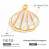 Wholesale Oil Drop Design Sun Shell Pattern Stainless Steel Jewelry Necklace Pendant Diy Accessories